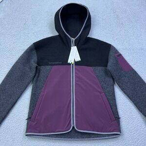 NWT Smartwool Men's S Hudson Trail Full Zip Jacket Hoodie Wool Charcoal Eggplant